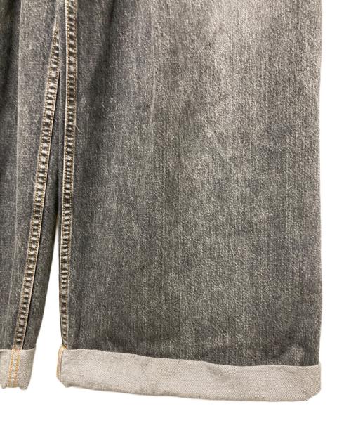 JOHN LAWRENCE SULLIVAN（ジョン ローレンス サリバン）JOHN LAWRENCE SULLIVAN (ジョン ローレンス サリバン) WASHED DENIM WIDE PANTS ブラック サイズ:Mの古着・服飾アイテム