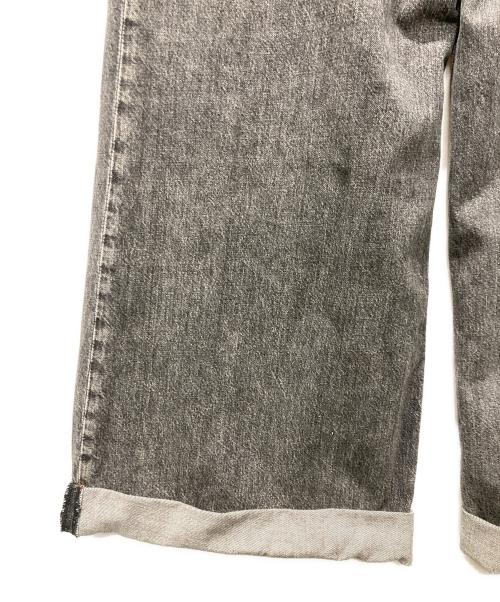 JOHN LAWRENCE SULLIVAN（ジョン ローレンス サリバン）JOHN LAWRENCE SULLIVAN (ジョン ローレンス サリバン) WASHED DENIM WIDE PANTS ブラック サイズ:Mの古着・服飾アイテム