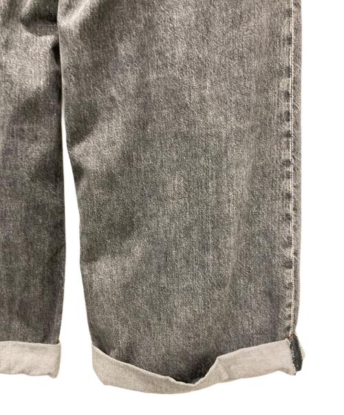 JOHN LAWRENCE SULLIVAN（ジョン ローレンス サリバン）JOHN LAWRENCE SULLIVAN (ジョン ローレンス サリバン) WASHED DENIM WIDE PANTS ブラック サイズ:Mの古着・服飾アイテム