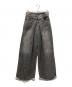 JOHN LAWRENCE SULLIVAN（ジョン ローレンス サリバン）の古着「WASHED DENIM WIDE PANTS」｜ブラック