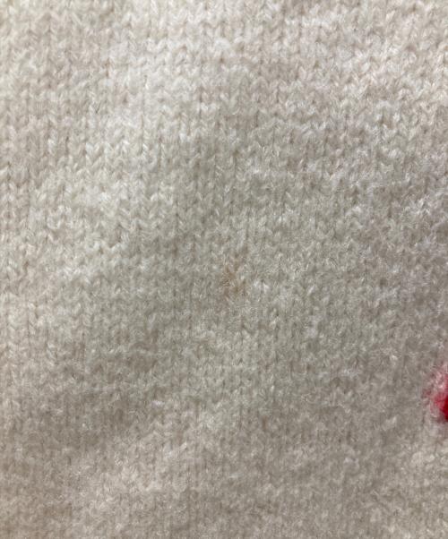 AMI PARIS（アミ パリス）AMI PARIS (アミ パリス) ハートロゴクルーネックニット アイボリー サイズ:Sの古着・服飾アイテム