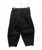 ANGLANアングラン）の古着「Long Tuck Wing Balloon Pants」｜ブラック
