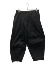 ANGLAN（アングラン）の古着「Long Tuck Wing Balloon Pants」｜ブラック