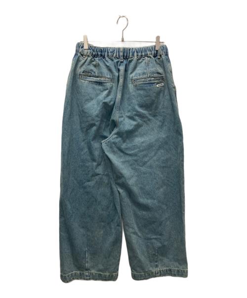 ANGLAN（アングラン）ANGLAN (アングラン) Unbalance Long Tuck Denim Balloon Pants インディゴ サイズ:FREEの古着・服飾アイテム