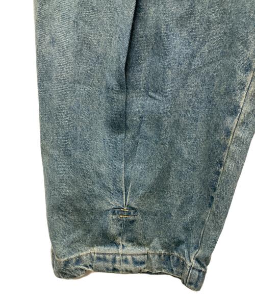 ANGLAN（アングラン）ANGLAN (アングラン) Unbalance Long Tuck Denim Balloon Pants インディゴ サイズ:FREEの古着・服飾アイテム