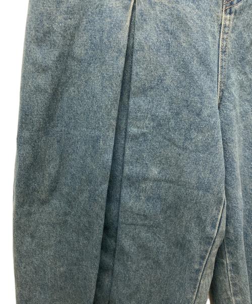 ANGLAN（アングラン）ANGLAN (アングラン) Unbalance Long Tuck Denim Balloon Pants インディゴ サイズ:FREEの古着・服飾アイテム