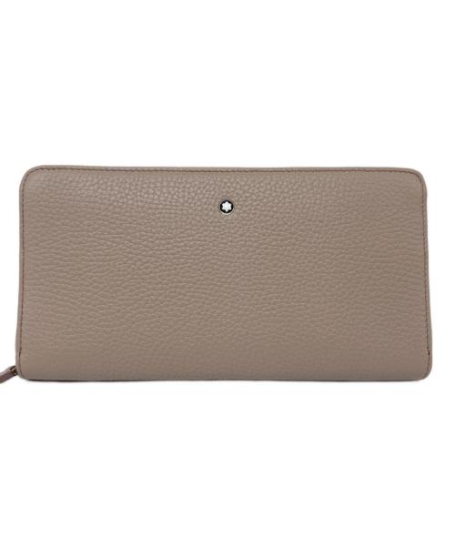 MONTBLANC（モンブラン）MONTBLANC (モンブラン) ラウンドファスナー長財布 ベージュの古着・服飾アイテム