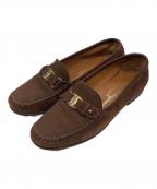 Salvatore Ferragamoサルヴァトーレ フェラガモ）の古着「ヴァラリボンスエードローファー」｜ブラウン
