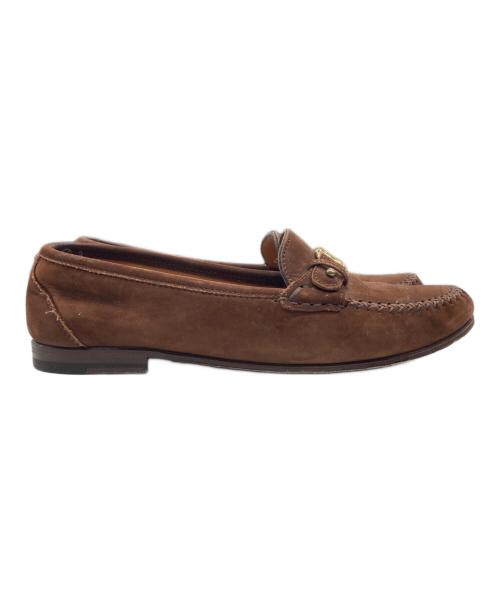 Salvatore Ferragamo（サルヴァトーレ フェラガモ）Salvatore Ferragamo (サルヴァトーレ フェラガモ) ヴァラリボンスエードローファー ブラウン サイズ:5 1/2の古着・服飾アイテム