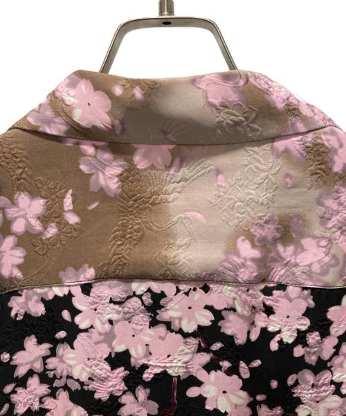 MAKANA LEI（マカナレイ）MAKANA LEI (マカナレイ) 花柄柄アロハシャツ ピンク×ベージュ×ブラック サイズ:Lの古着・服飾アイテム