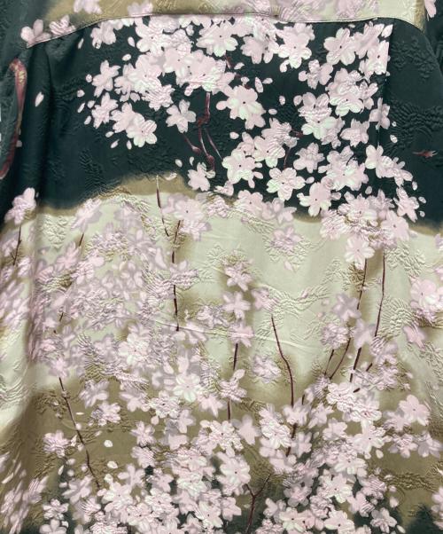 MAKANA LEI（マカナレイ）MAKANA LEI (マカナレイ) 花柄柄アロハシャツ ピンク×ベージュ×ブラック サイズ:Lの古着・服飾アイテム