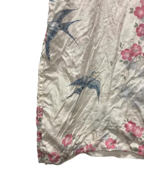 MAKANA LEI（マカナレイ）MAKANA LEI (マカナレイ) 花柄アロハシャツ ホワイト×ピンク サイズ:Lの古着・服飾アイテム