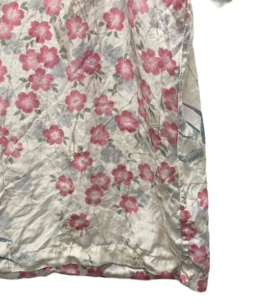 MAKANA LEI（マカナレイ）MAKANA LEI (マカナレイ) 花柄アロハシャツ ホワイト×ピンク サイズ:Lの古着・服飾アイテム