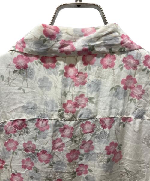 MAKANA LEI（マカナレイ）MAKANA LEI (マカナレイ) 花柄アロハシャツ ホワイト×ピンク サイズ:Lの古着・服飾アイテム