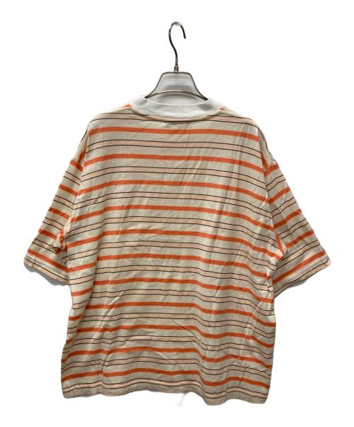 MARNI（マルニ）MARNI (マルニ) ワンポイントロゴ刺繍 ボーダー 半袖Tシャツ ベージュ サイズ:Mの古着・服飾アイテム