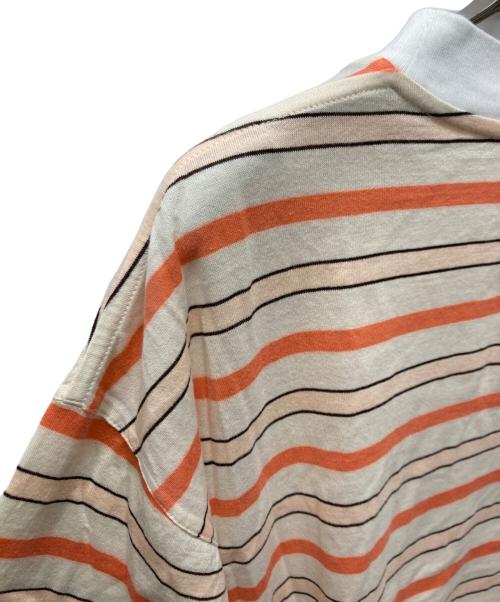 MARNI（マルニ）MARNI (マルニ) ワンポイントロゴ刺繍 ボーダー 半袖Tシャツ ベージュ サイズ:Mの古着・服飾アイテム