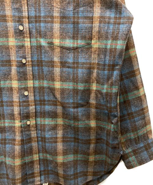 PENDLETON（ペンドルトン）PENDLETON (ペンドルトン) ウールチェックシャツ ブラウン サイズ:Lの古着・服飾アイテム