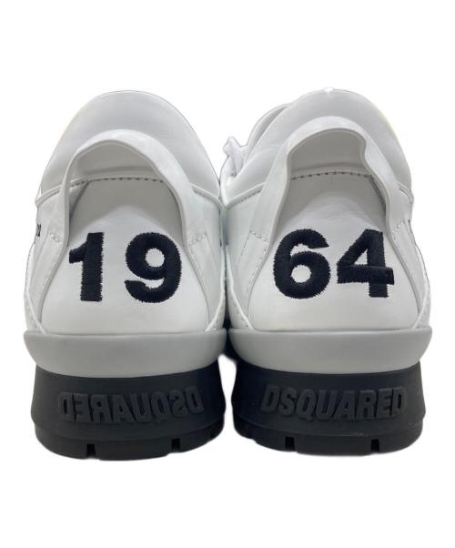 DSQUARED2（ディースクエアード）DSQUARED2 (ディースクエアード) Lace-Up Low Top Sneakers/ロゴ刺繍ローカットスニーカー ホワイト サイズ:40１/2の古着・服飾アイテム