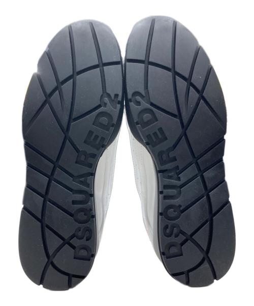 DSQUARED2（ディースクエアード）DSQUARED2 (ディースクエアード) Lace-Up Low Top Sneakers/ロゴ刺繍ローカットスニーカー ホワイト サイズ:40１/2の古着・服飾アイテム