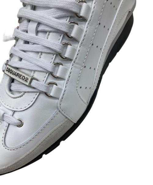 DSQUARED2（ディースクエアード）DSQUARED2 (ディースクエアード) Lace-Up Low Top Sneakers/ロゴ刺繍ローカットスニーカー ホワイト サイズ:40１/2の古着・服飾アイテム