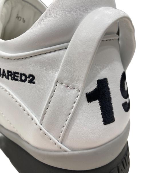DSQUARED2（ディースクエアード）DSQUARED2 (ディースクエアード) Lace-Up Low Top Sneakers/ロゴ刺繍ローカットスニーカー ホワイト サイズ:40１/2の古着・服飾アイテム