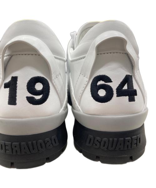 DSQUARED2（ディースクエアード）DSQUARED2 (ディースクエアード) Lace-Up Low Top Sneakers/ロゴ刺繍ローカットスニーカー ホワイト サイズ:40１/2の古着・服飾アイテム