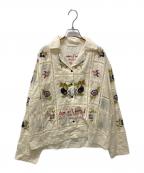 TODAYFULトゥデイフル）の古着「Embroidery Patchwork Shirts」｜ベージュ
