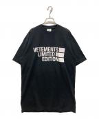 VETEMENTSヴェトモン）の古着「BIG LOGO LIMITED EDITION T-SHIRT」｜ブラック