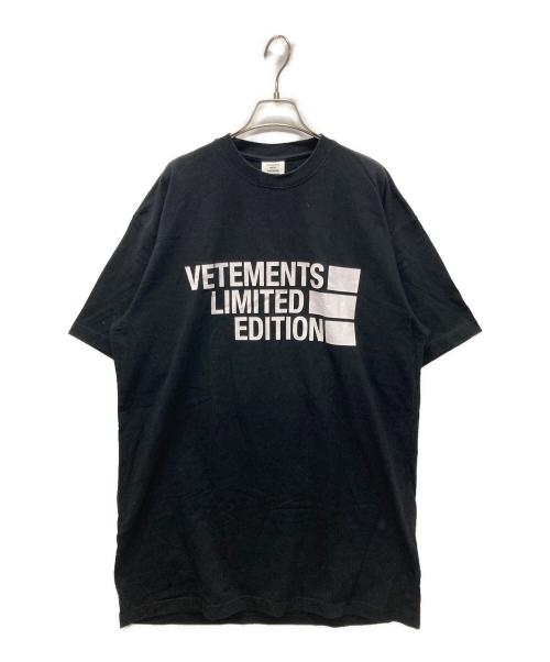 VETEMENTS（ヴェトモン）VETEMENTS (ヴェトモン) BIG LOGO LIMITED EDITION T-SHIRT ブラック サイズ:Sの古着・服飾アイテム
