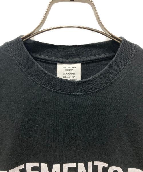 VETEMENTS（ヴェトモン）VETEMENTS (ヴェトモン) BIG LOGO LIMITED EDITION T-SHIRT ブラック サイズ:Sの古着・服飾アイテム