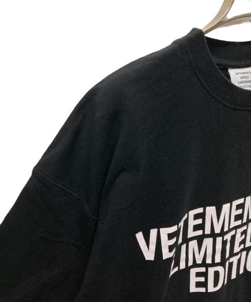 VETEMENTS（ヴェトモン）VETEMENTS (ヴェトモン) BIG LOGO LIMITED EDITION T-SHIRT ブラック サイズ:Sの古着・服飾アイテム
