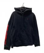 RAF SIMONSラフシモンズ）の古着「SYNCHRONICITY Pullover Parka/シンクロニシティ スウェット プルオーバーパーカー」｜ブラック