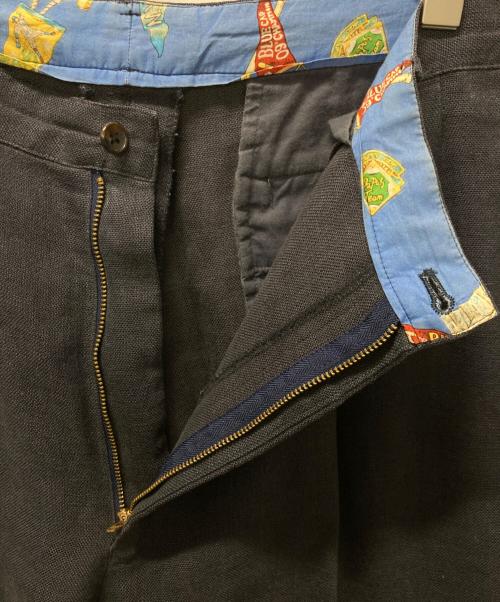 PAPAS（パパス）PAPAS (パパス) リネンパンツ ネイビー サイズ:XLの古着・服飾アイテム