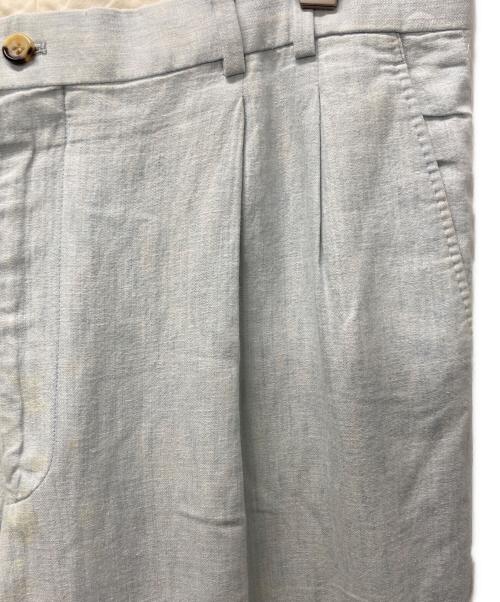 PAPAS（パパス）PAPAS (パパス) リネン混パンツ スカイブルー サイズ:XLの古着・服飾アイテム