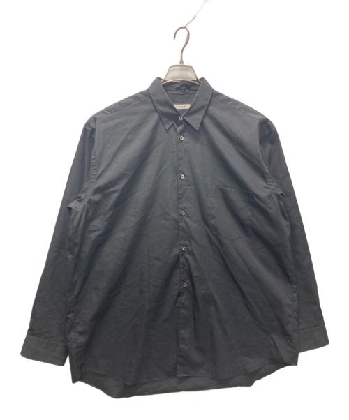 INTERIM（インテリム）INTERIM (インテリム) LIMITED HYPER BIG COTTON SILK POPLIN REGULAR COLLAR SHIRTS ブラック サイズ:不明の古着・服飾アイテム