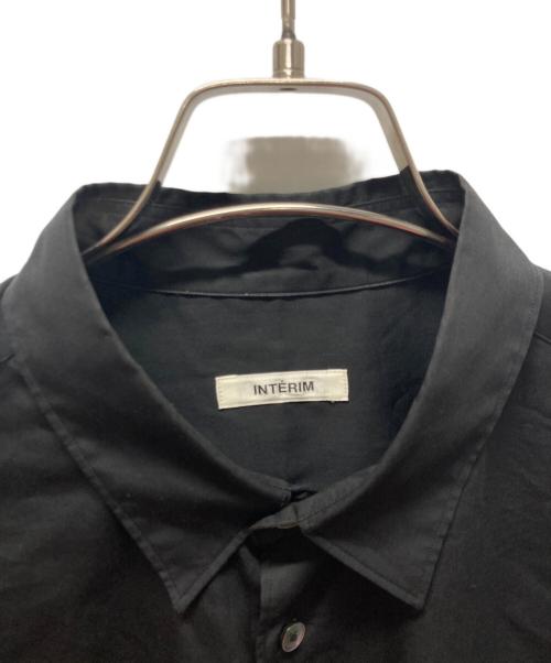 INTERIM（インテリム）INTERIM (インテリム) LIMITED HYPER BIG COTTON SILK POPLIN REGULAR COLLAR SHIRTS ブラック サイズ:不明の古着・服飾アイテム