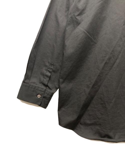 INTERIM（インテリム）INTERIM (インテリム) LIMITED HYPER BIG COTTON SILK POPLIN REGULAR COLLAR SHIRTS ブラック サイズ:不明の古着・服飾アイテム