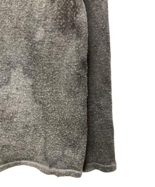 BLACK COMME des GARCONS（ブラックコムデギャルソン）BLACK COMME des GARCONS (ブラックコムデギャルソン) ダメージ加工迷彩ニット グレー サイズ:Sの古着・服飾アイテム