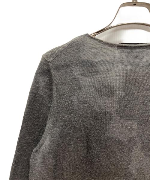 BLACK COMME des GARCONS（ブラックコムデギャルソン）BLACK COMME des GARCONS (ブラックコムデギャルソン) ダメージ加工迷彩ニット グレー サイズ:Sの古着・服飾アイテム