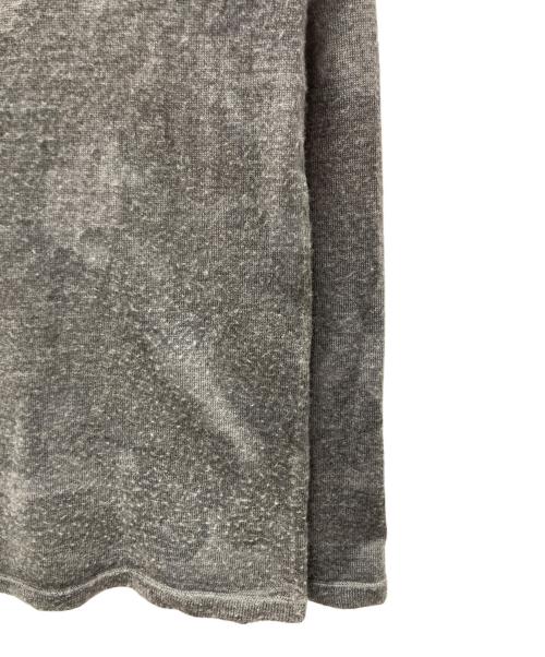 BLACK COMME des GARCONS（ブラックコムデギャルソン）BLACK COMME des GARCONS (ブラックコムデギャルソン) ダメージ加工迷彩ニット グレー サイズ:Sの古着・服飾アイテム