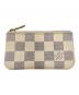 LOUIS VUITTON (ルイ ヴィトン) ダミエ・アズール ポシェット・クレ/コインケース ホワイト：7000円