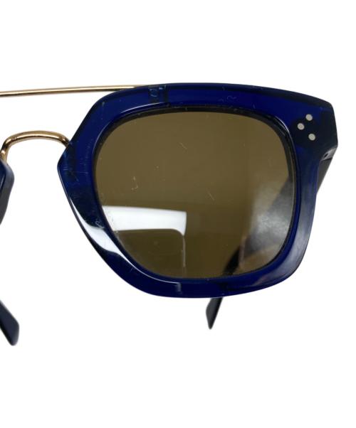 CELINE（セリーヌ）CELINE (セリーヌ) double bridge glasses ブルーの古着・服飾アイテム