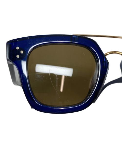 CELINE（セリーヌ）CELINE (セリーヌ) double bridge glasses ブルーの古着・服飾アイテム