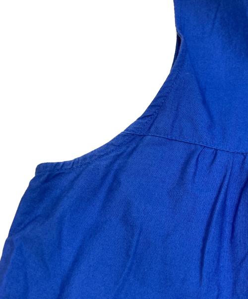 Gymphlex（ジムフレックス）Gymphlex (ジムフレックス) ティアードスリーブレスワンピース ブルー サイズ:14の古着・服飾アイテム