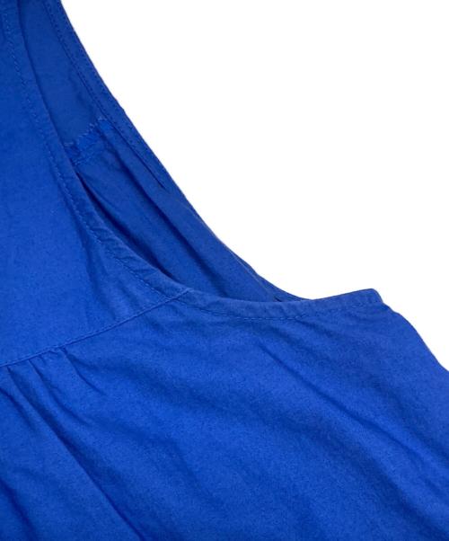 Gymphlex（ジムフレックス）Gymphlex (ジムフレックス) ティアードスリーブレスワンピース ブルー サイズ:14の古着・服飾アイテム