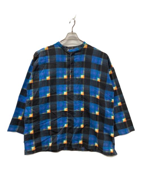 mii（ミー）mii (ミー) チェックプルオーバーシャツ ブルー サイズ:Sの古着・服飾アイテム
