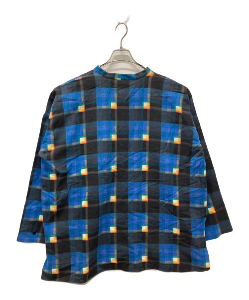 mii（ミー）mii (ミー) チェックプルオーバーシャツ ブルー サイズ:Sの古着・服飾アイテム