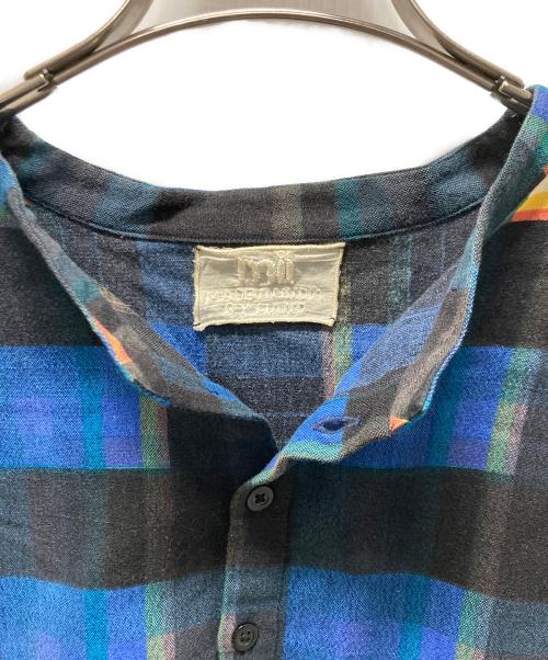 mii（ミー）mii (ミー) チェックプルオーバーシャツ ブルー サイズ:Sの古着・服飾アイテム