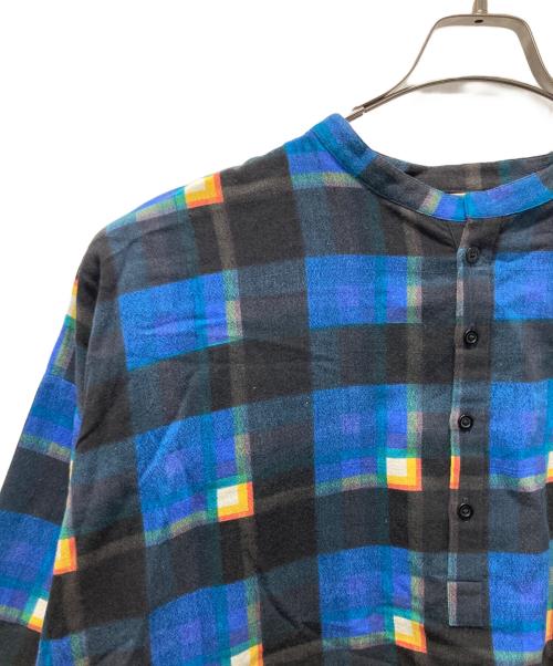 mii（ミー）mii (ミー) チェックプルオーバーシャツ ブルー サイズ:Sの古着・服飾アイテム