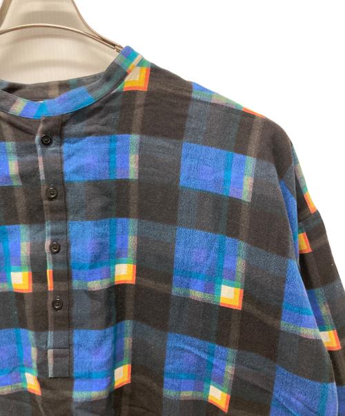 mii（ミー）mii (ミー) チェックプルオーバーシャツ ブルー サイズ:Sの古着・服飾アイテム